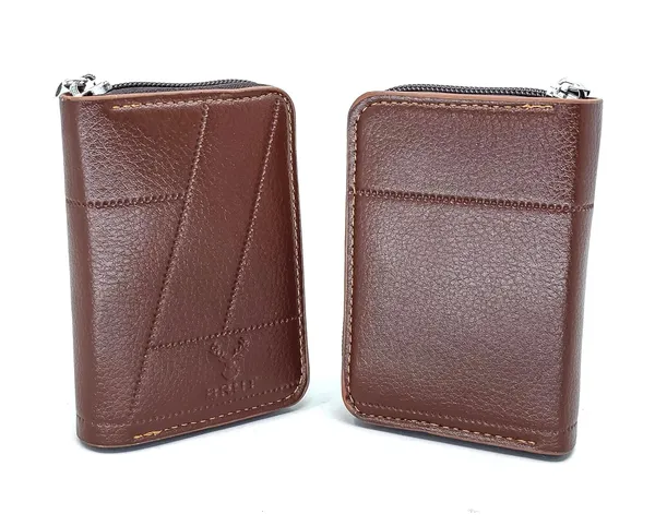 Dark_Brown_Pu_Leather_9_Slot_Slim_Rfid_Blocking_Wallet_With_Zipper_Closure