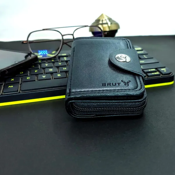 Black_Leather_Slim_Rfid_Blocking_Wallet_With_Zipper_&_Snap_Closure
