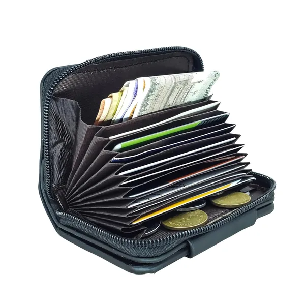 Black_Leather_Slim_Rfid_Blocking_Wallet_With_Zipper_&_Snap_Closure