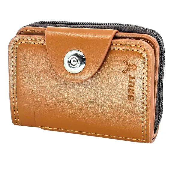 Coffee_Leather_Slim_Rfid_Blocking_Wallet_With_Zipper_&_Snap_Closure