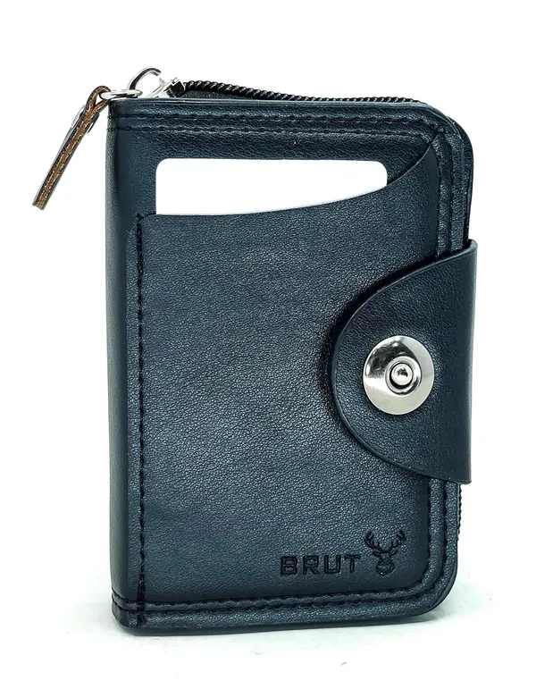 Matt_Black_Pu_Leather_9_Slot_Slim_Rfid_Blocking_Wallet_With_Zipper_Closure