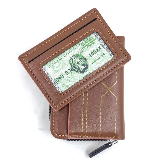 Dark_Chocolate_Pu_Leather_9_Slot_Slim_Rfid_Blocking_Wallet_With_Zipper_Closure