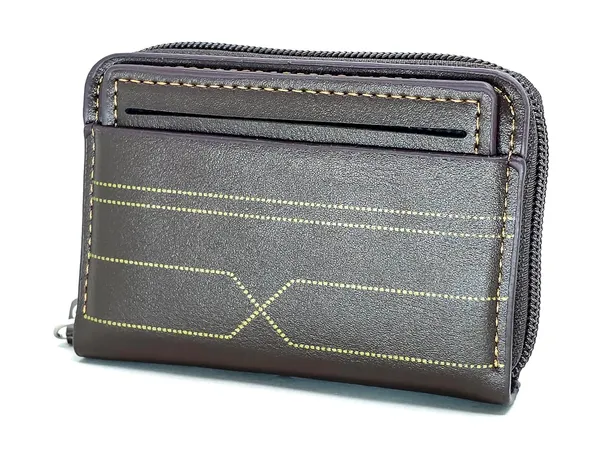 Dark_Grey_Pu_Leather_9_Slot_Slim_Rfid_Blocking_Wallet_With_Zipper_Closure