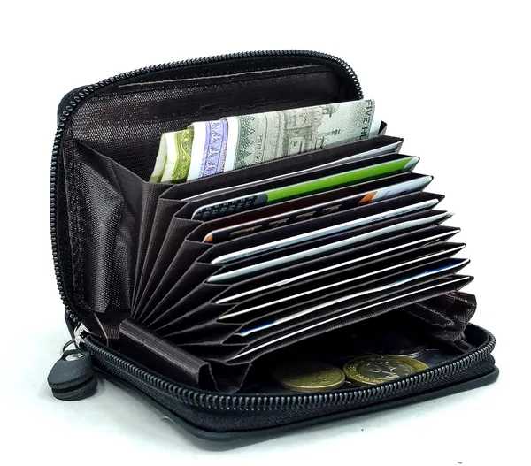 Matt_Black_Pu_Leather_9_Slot_Slim_Rfid_Blocking_Wallet_With_Zipper_Closure