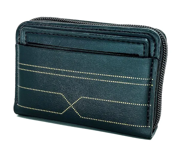 Matt_Black_Pu_Leather_9_Slot_Slim_Rfid_Blocking_Wallet_With_Zipper_Closure