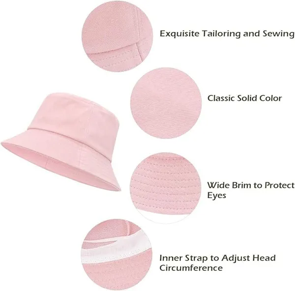 Pink_Packable_Breathable_Stylish_Sun_Protection_Cap_For_For_Women_And_Men