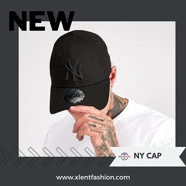 Black_Waterproof_Yankies_Ny_Baseball_Unisex_Adjustable_Strap_Stylish_Design_Sports_Cap