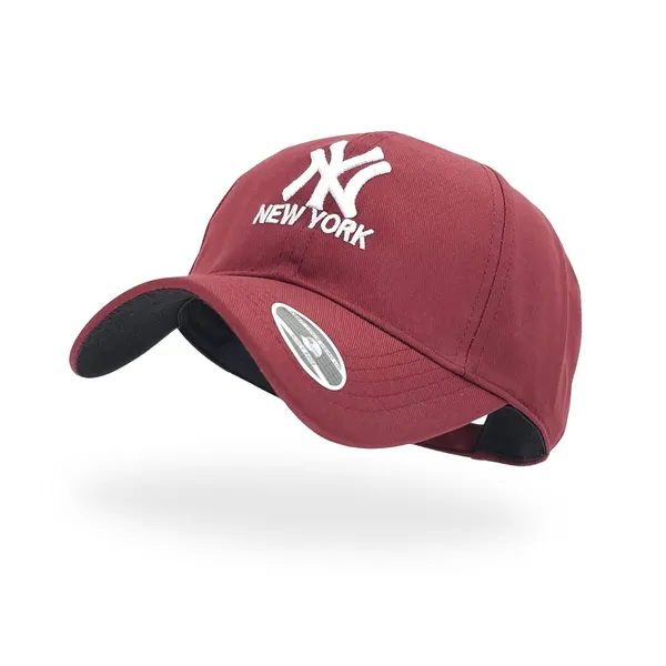 Maroon_Yankees_Fitted_Hat_Baseball_Caps_For_Men_&_Women