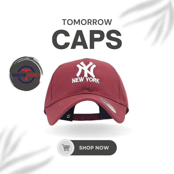 Maroon_Yankees_Fitted_Hat_Baseball_Caps_For_Men_&_Women