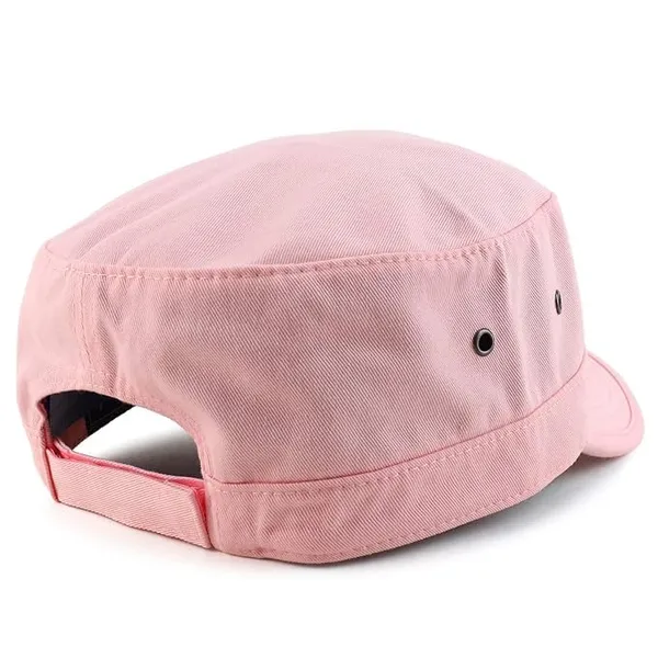 Pink_Cotton_Army_Cadet_Flat_Top_Adjustable_Baseball_Caps_For_Men_&_Women