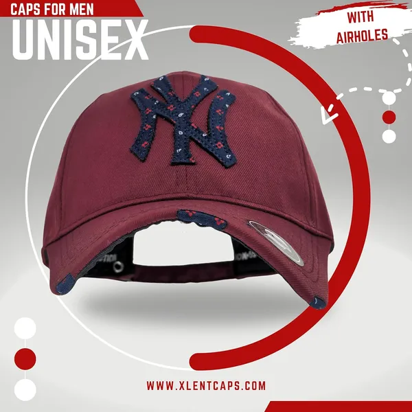 Maroon_Embroidered_Patch_Cotton_UV_Protection_Fashionable_Hat_For_Women_And_Girs