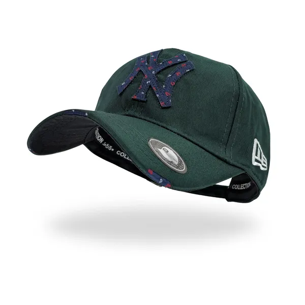 Off_Green_Embroidered_Patch_Cotton_UV_Protection_Fashionable_Hat_For_Women_And_Girs