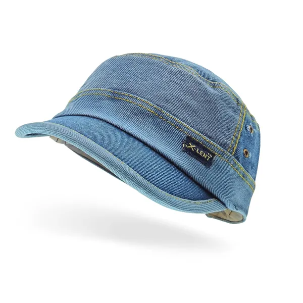 Blue_Military_Distressed_Baseball_Flat_Top_Retro_Fashion_Washed_Cotton_Sun_Visor_Unisex_Hat