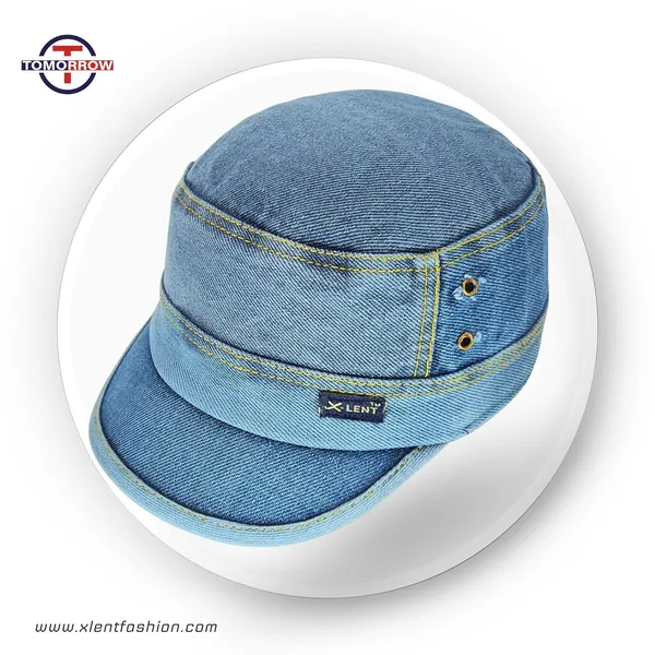 Blue_Military_Distressed_Baseball_Flat_Top_Retro_Fashion_Washed_Cotton_Sun_Visor_Unisex_Hat