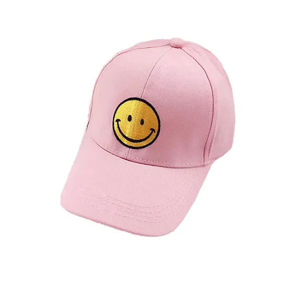 Pink_Cotton_Adjustable_Smile_Cap_Smile_Caps_For_Men_&_Women