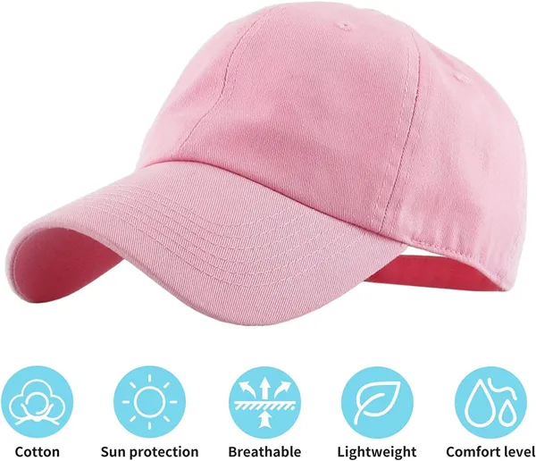Pink_Cotton_Stylish_Baseball_Cap_For_Women