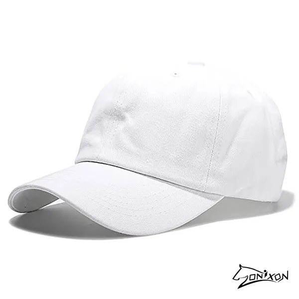 White_Cotton_Plain_Adjustable_Fancy_Wide_And_Flexible_Brim_Baseball_Cap_For_Women_And_Men