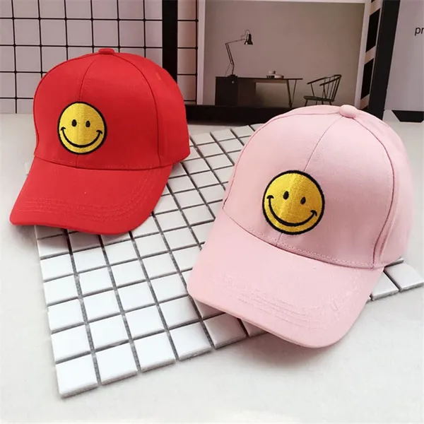 Red_Cotton_Adjustable_Smile_Cap_Smile_Caps_For_Men_&_Women