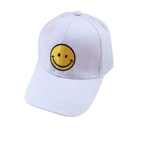 White_Cotton_Adjustable_Smile_Cap_Smile_Caps_For_Men_&_Women