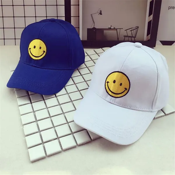 White_Cotton_Adjustable_Smile_Cap_Smile_Caps_For_Men_&_Women