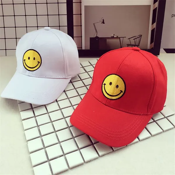 White_Cotton_Adjustable_Smile_Cap_Smile_Caps_For_Men_&_Women