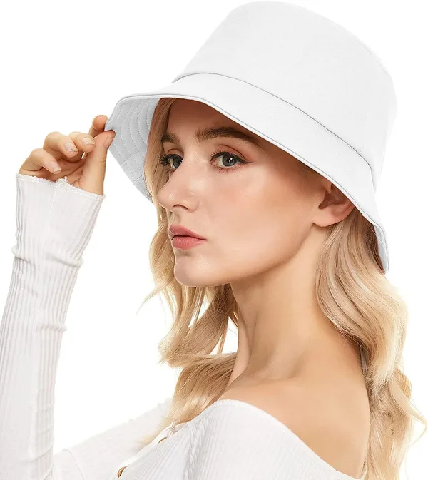 White_Unisex_Athletic_Sun_Hat_With_UV_Protection
