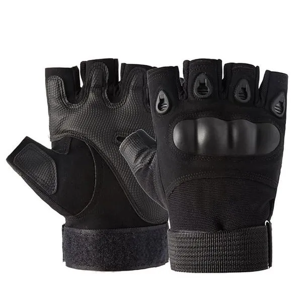Black_Nylon_Tactical_Half_Finger_Gloves_For_Sports_For_Men_&_Women