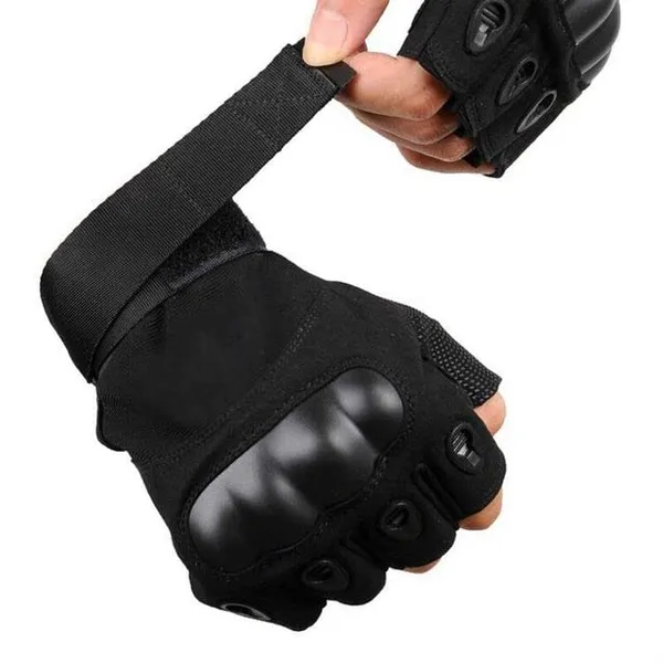 Black_Nylon_Tactical_Half_Finger_Gloves_For_Sports_For_Men_&_Women