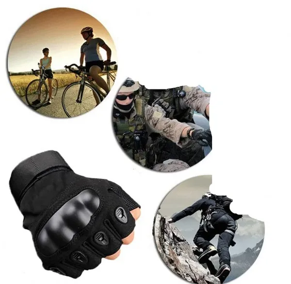 Black_Nylon_Tactical_Half_Finger_Gloves_For_Sports_For_Men_&_Women
