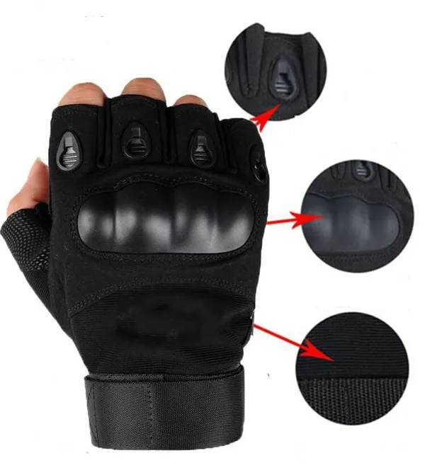 Black_Nylon_Tactical_Half_Finger_Gloves_For_Sports_For_Men_&_Women