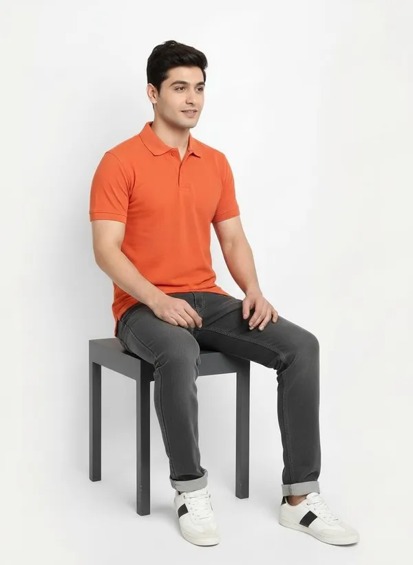 MiracleMonk_Men’s_Brick_Polo_T-Shirt_-_Stylish_&_Comfortable_Casual_Wear
