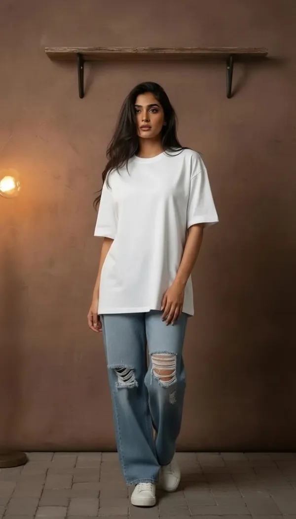 MiracleMonk_Women’s_White_Oversized_T-Shirt_|_Relaxed_Fit_Minimal_Tee