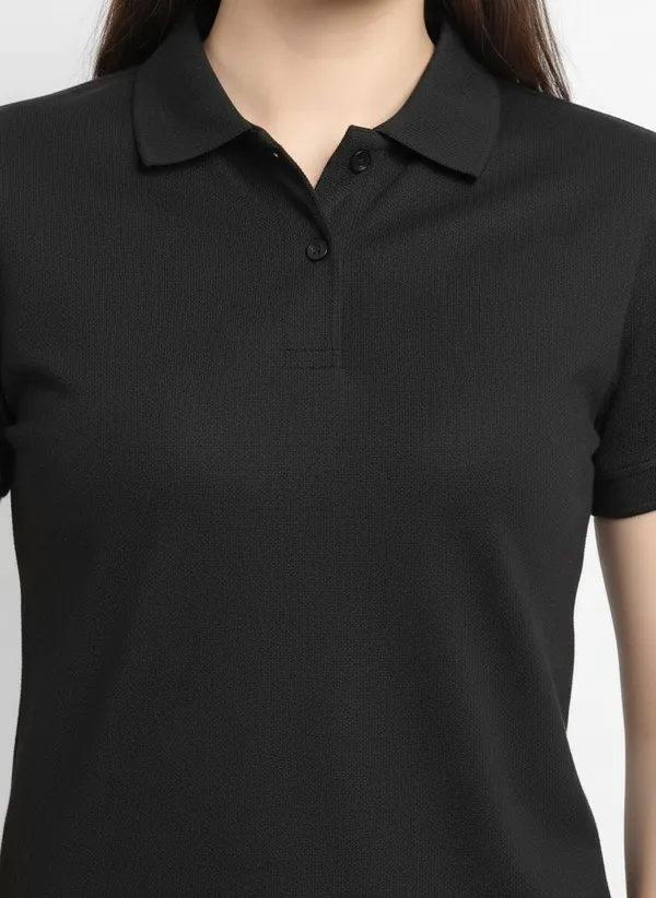 MiracleMonk_Women’s_Black_Polo_T-Shirt_-_Stylish_&_Comfortable_Casual_Wear