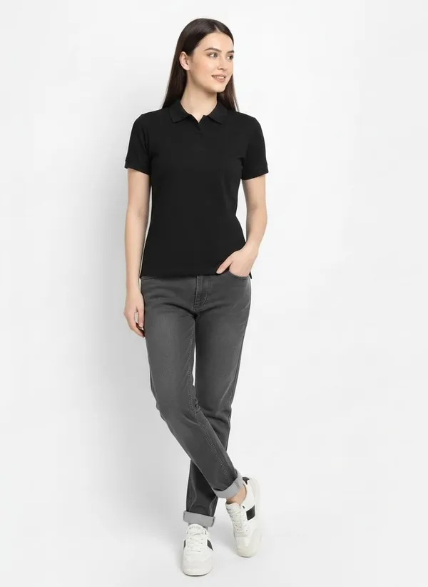 MiracleMonk_Women’s_Black_Polo_T-Shirt_-_Stylish_&_Comfortable_Casual_Wear