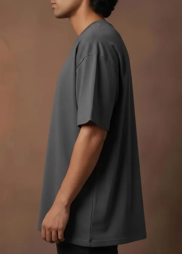 MiracleMonk_Men’s_Charcoal_Oversized_T-Shirt_|_Relaxed_Fit_Minimal_Tee