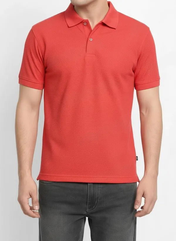 MiracleMonk_Men’s_Red_Polo_T-Shirt_-_Stylish_&_Comfortable_Casual_Wear