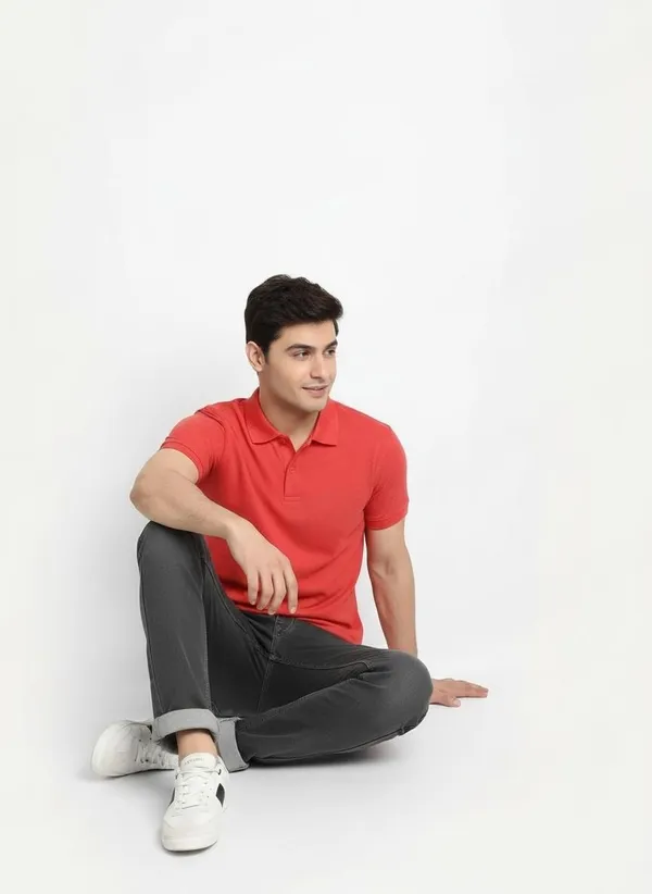 MiracleMonk_Men’s_Red_Polo_T-Shirt_-_Stylish_&_Comfortable_Casual_Wear