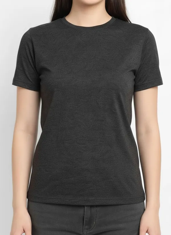 MiracleMonk_Women’s_Charcoal_Round_Neck_Regular_T-Shirt_-_Premium_Casual_Wear