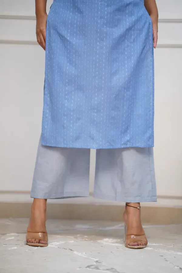 Blue_Pure_Cotton_Katha_Work_Cut_Sleeve_Kurta_&_Palazzo_Set_For_Women_&_Girls