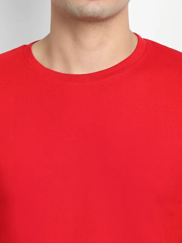 Red_Premium_Cotton_Round_Neck_Solid_T-Shirt_For_Men