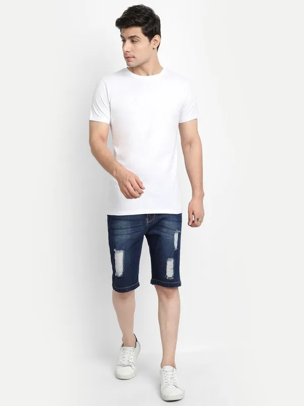 White_Premium_Cotton_Round_Neck_Solid_T-Shirt_For_Men