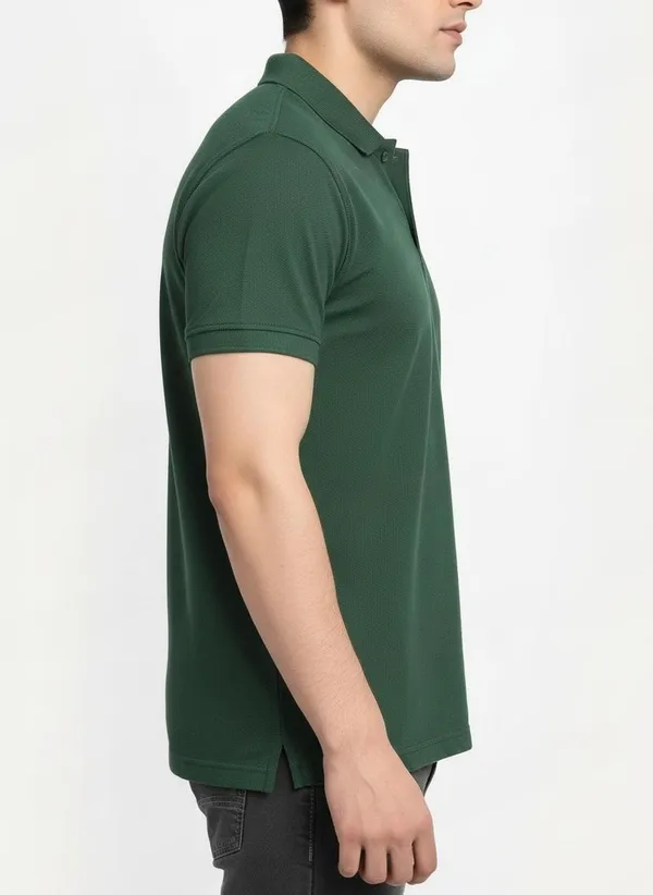 MiracleMonk_Men’s_Bottle_Green_Polo_T-Shirt_-_Stylish_&_Comfortable_Casual_Wear