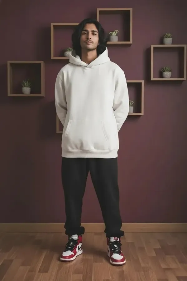 MiracleMonk_Men’s_White_Oversized_Hoodie_|_Relaxed_Fit_Minimal_Sweatshirt