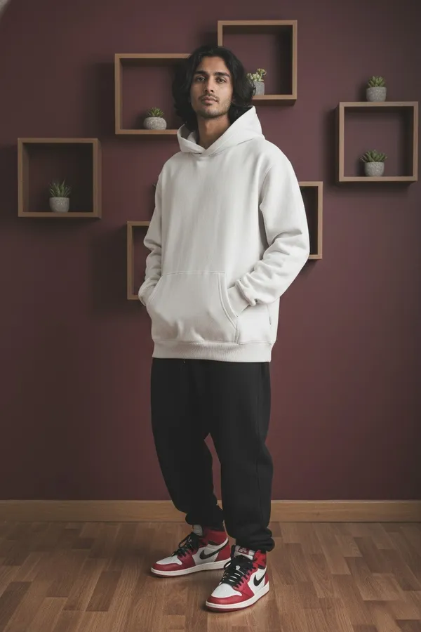 MiracleMonk_Men’s_White_Oversized_Hoodie_|_Relaxed_Fit_Minimal_Sweatshirt