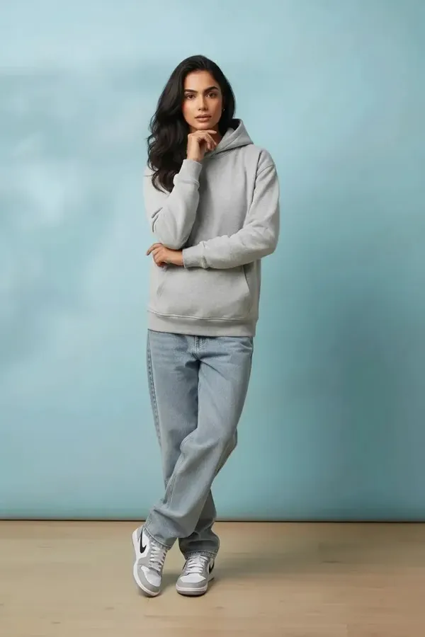 MiracleMonk_Women’s_Grey_Oversized_Hoodie_|_Relaxed_Fit_Minimal_Sweatshirt
