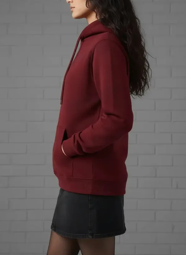 MiracleMonk_Women’s_Maroon_Oversized_Hoodie_|_Relaxed_Fit_Minimal_Sweatshirt
