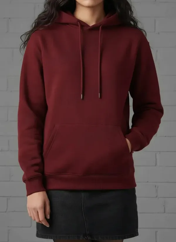 MiracleMonk_Women’s_Maroon_Oversized_Hoodie_|_Relaxed_Fit_Minimal_Sweatshirt