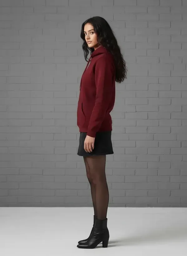MiracleMonk_Women’s_Maroon_Oversized_Hoodie_|_Relaxed_Fit_Minimal_Sweatshirt