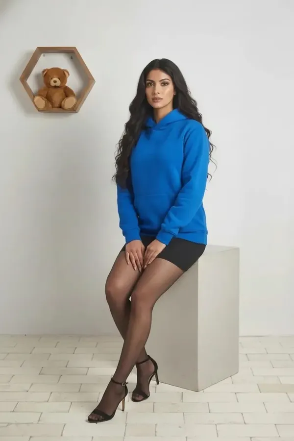 MiracleMonk_Women’s_Royal_Blue_Oversized_Hoodie_|_Relaxed_Fit_Minimal_Sweatshirt