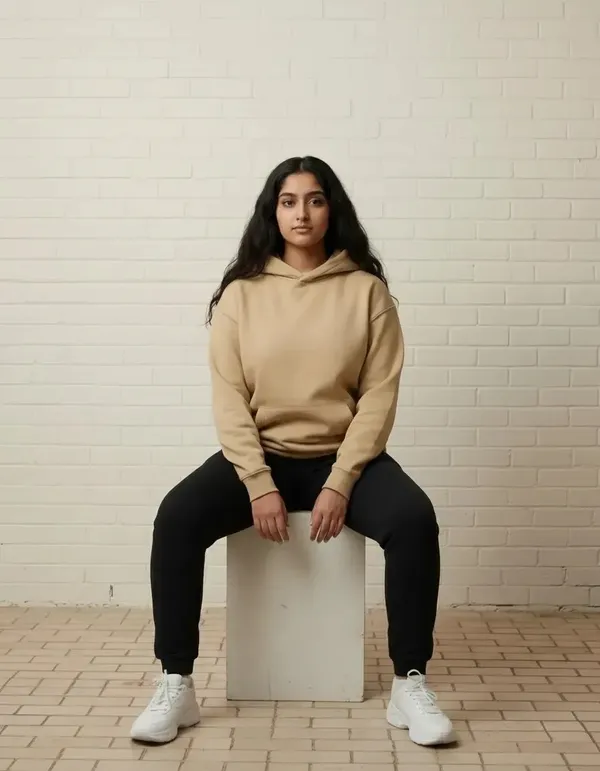 MiracleMonk_Women’s_Beige_Oversized_Hoodie_|_Relaxed_Fit_Minimal_Sweatshirt